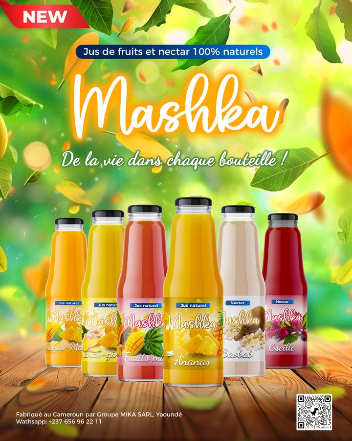 Affiche de jus naturels Mashka