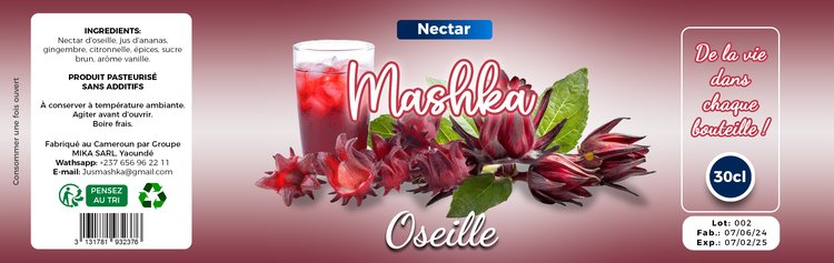 Etiquette nectar oseille