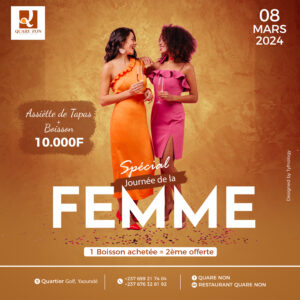 Menu spécial journée internationale de la femme